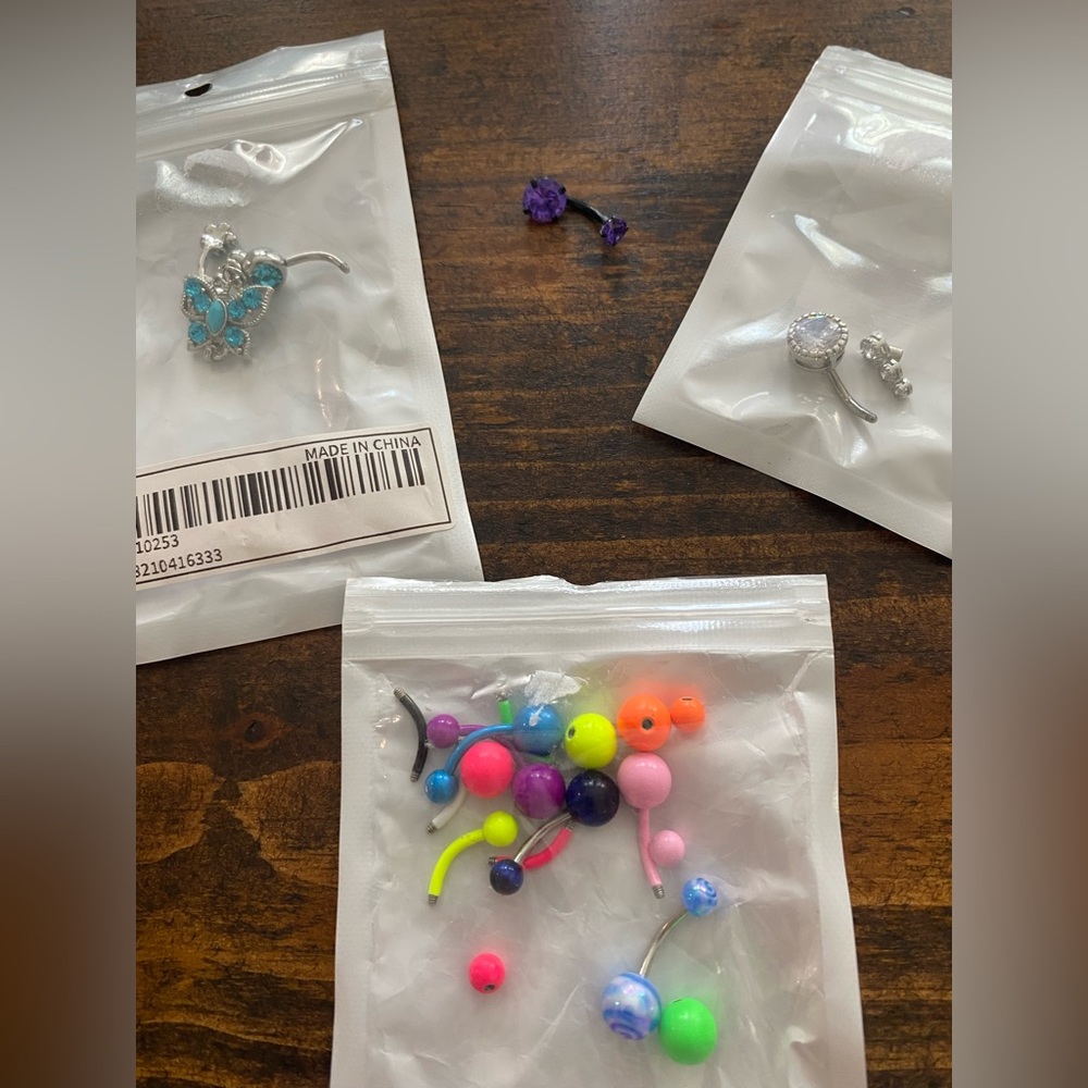 Womens Belly Button Piercing set